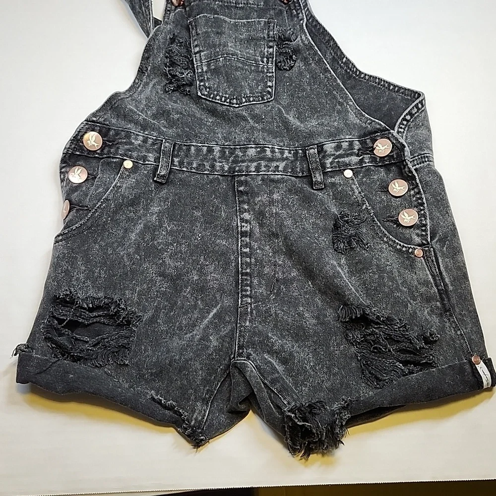 One Teaspoon black denim overalls Size 26